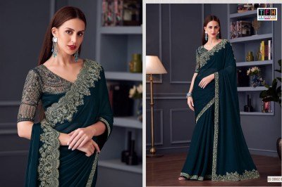 TFH Silver Screen Edition Hits SS 30002 Opium Silk Chiffon Party Wear Saree with Chiffon Silk Blouse Wholesale sarees catalogs