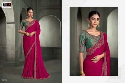 TFH The Fashion Hub SANDALWOOD-17 Designer Saree Collection with Blouse sarees catalogs