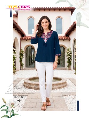 TIPS & TOPS TWINKLE Vol-02 Western Short Kurti Rayon  Collection kurtis catalogs