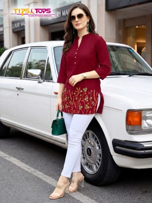 TIPS and TOPS POLO Vol-02 Fancy Western Short Kurti Heavy Rayon Collection kurtis catalogs