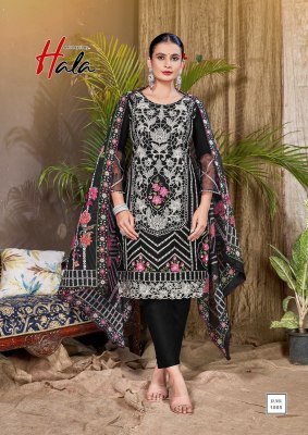 Tabeer 23 by HaLa Pure cambric Lawn Pakistani suit catalogue at low rate dress material catalogs