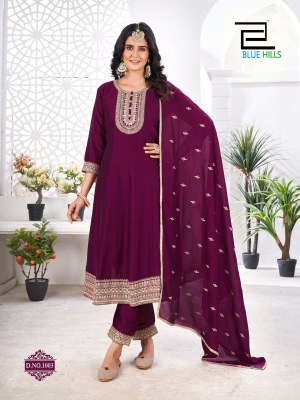 Taj Mahal by Blue Hills Long Anarkali Vichitra jari work anarkali suit collection at affordable rate fancy Anarkali suit catalogs