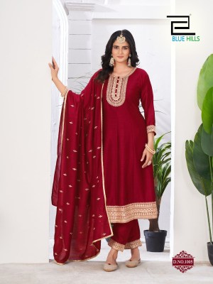 Taj Mahal by Blue Hills Long Anarkali Vichitra jari work anarkali suit collection at affordable rate fancy Anarkali suit catalogs