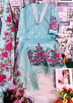 Taj creation present hit designed No 460 and 461 pure cotton with embroidered dress material catalogue at wholesale price salwar kameez catalogs