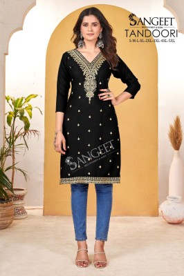 Tandoori luanch Heavy Bombay reyon slub embroidered fancy kurti collection at affordable rate kurtis catalogs