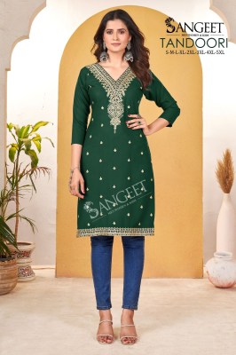 Tandoori luanch Heavy Bombay reyon slub embroidered fancy kurti collection at affordable rate kurtis catalogs