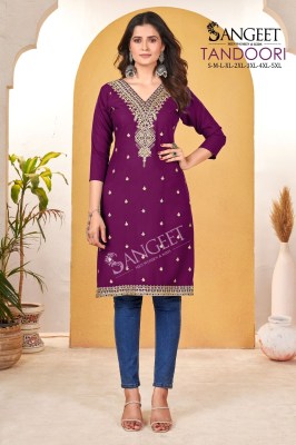 Tandoori luanch Heavy Bombay reyon slub embroidered fancy kurti collection at affordable rate kurtis catalogs