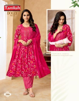 Taniksh Dolly Vol 2 Feeding Style Anarkali Kurti Pant with Dupatta fancy Anarkali suit catalogs