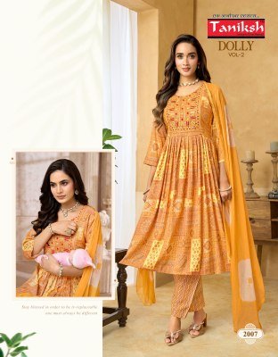 Taniksh Dolly Vol 2 Feeding Style Anarkali Kurti Pant with Dupatta fancy Anarkali suit catalogs