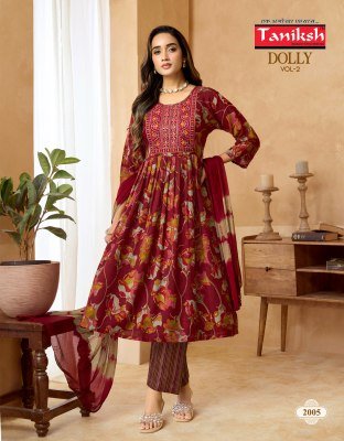 Taniksh Dolly Vol 2 Feeding Style Anarkali Kurti Pant with Dupatta fancy Anarkali suit catalogs