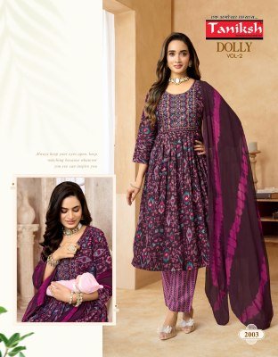Taniksh Dolly Vol 2 Feeding Style Anarkali Kurti Pant with Dupatta fancy Anarkali suit catalogs
