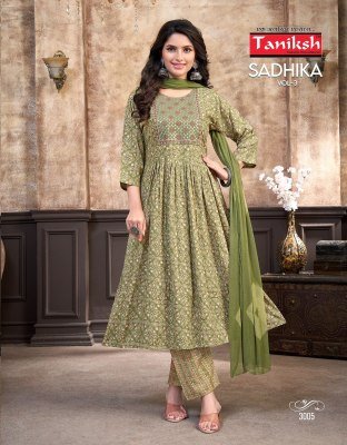 Taniksh Sadhika Vol 3 Kruti pant And Dupatta With Sikvnas Embroidery Work  kurtis catalogs