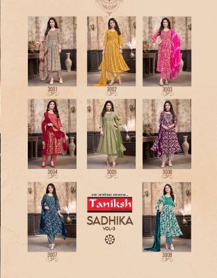 Taniksh Sadhika Vol 3 Kruti pant And Dupatta With Sikvnas Embroidery Work  kurtis catalogs