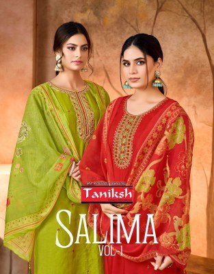 Taniksh Salima Vol 1 Rayon Kurti Pant Dupatta Set Wholesale  