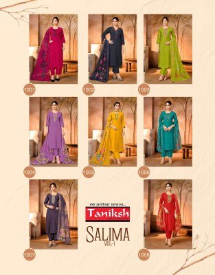 Taniksh Salima Vol 1 Rayon Kurti Pant Dupatta Set Wholesale  readymade suit catalogs