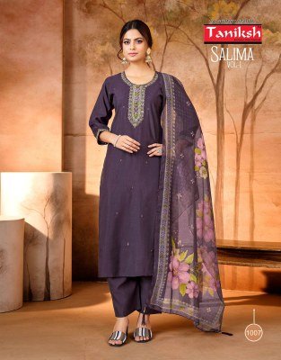 Taniksh Salima Vol 1 Rayon Kurti Pant Dupatta Set Wholesale  readymade suit catalogs