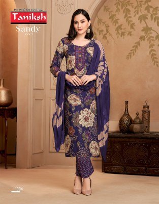 Taniksh Sandy Vol 1 Readymade Rayon Embroidery Suit Heavy Foil Print Wholesale Ethnic Wear kurtis catalogs