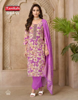 Taniksh Sheena Vol 3 Readymade Ryon Foil Print Kurti Pant with Banarasi Dupatta Set kurti pant with dupatta Catalogs