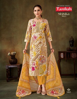 Taniksh Shivika Vol 1 Premium Muslin Embroidery Work  Suit Set with Pocket Pant And Digital Dupatta Wholesale kurtis catalogs