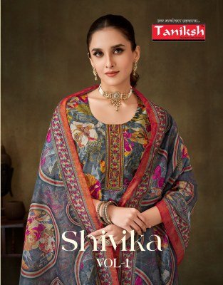 Taniksh Shivika Vol 1 Premium Muslin Embroidery Work  Suit Set with Pocket Pant And Digital Dupatta Wholesale kurtis catalogs