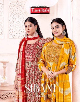 Taniksh Sibani Vol 10 Rayon Foil Print Anarkali Sikvans Embroidery Work Readymade Wholesale Catalog readymade suit catalogs
