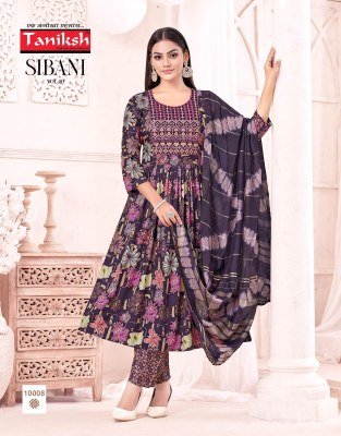 Taniksh Sibani Vol 10 Rayon Foil Print Anarkali Sikvans Embroidery Work Readymade Wholesale Catalog readymade suit catalogs
