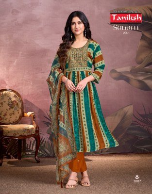 Taniksh Sonam Vol 1 Women’s Designer Suit Discharge Print Top, Pent Style Bottom And Digital Dupatta Wholesale kurtis catalogs