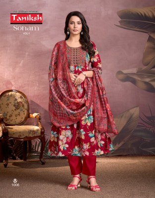 Taniksh Sonam Vol 1 Women’s Designer Suit Discharge Print Top, Pent Style Bottom And Digital Dupatta Wholesale kurtis catalogs