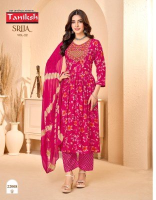 Taniksh Srija Vol. 22 Capsule Foil Print Anarkali Kurti Pant with  Dupatta fancy Anarkali suit catalogs