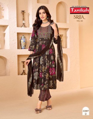 Taniksh Srija Vol. 22 Capsule Foil Print Anarkali Kurti Pant with  Dupatta fancy Anarkali suit catalogs