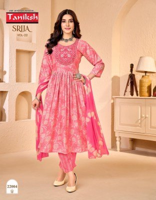 Taniksh Srija Vol. 22 Capsule Foil Print Anarkali Kurti Pant with  Dupatta fancy Anarkali suit catalogs