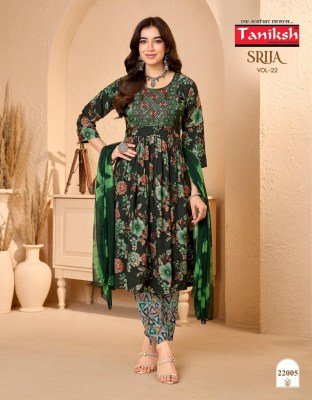 Taniksh Srija Vol. 22 Capsule Foil Print Anarkali Kurti Pant with  Dupatta fancy Anarkali suit catalogs
