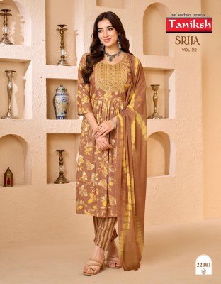 Taniksh Srija Vol. 22 Capsule Foil Print Anarkali Kurti Pant with  Dupatta fancy Anarkali suit catalogs