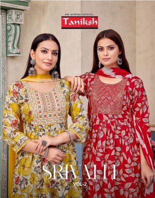 Taniksh Srivalli Vol 2 Elegant Capsule Print Anarkali with Embroidery, Pant With Pocket  And Nazmin Dupatta Wholesale Taniksh