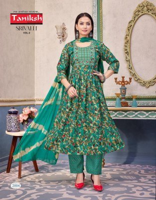 Taniksh Srivalli Vol 2 Elegant Capsule Print Anarkali with Embroidery, Pant With Pocket  And Nazmin Dupatta Wholesale kurtis catalogs