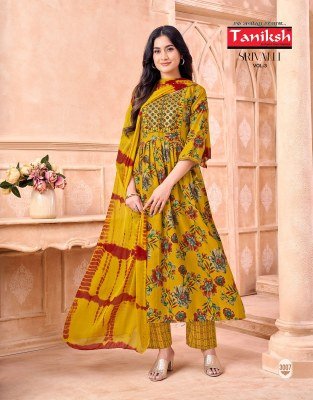 Taniksh Srivalli Vol 3 Readymade Anarkali Suit Set with Embroidery And Nazmin Dupatta Wholesale fancy Anarkali suit catalogs