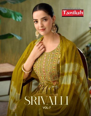 Taniksh Srivalli Vol 7 Embroidered  Kurti Pant with  Dupatta Set wholesale catalogs