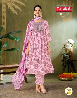 Taniksh Srivalli Vol 7 Embroidered  Kurti Pant with  Dupatta Set kurti pant with dupatta Catalogs