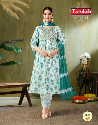 Taniksh Srivalli Vol 7 Embroidered  Kurti Pant with  Dupatta Set kurti pant with dupatta Catalogs