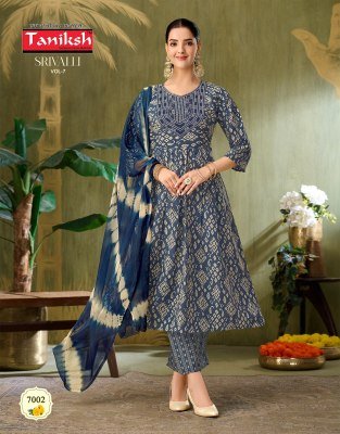 Taniksh Srivalli Vol 7 Embroidered  Kurti Pant with  Dupatta Set kurti pant with dupatta Catalogs
