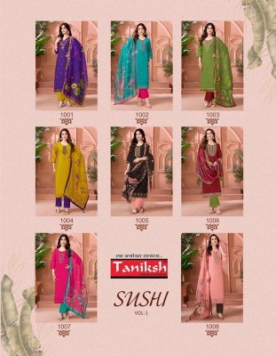 Taniksh Sushi Vol 1 Couture Roman Embroidered Kurta Pants And Digital Dupatta with Pocket Wholesale kurtis catalogs