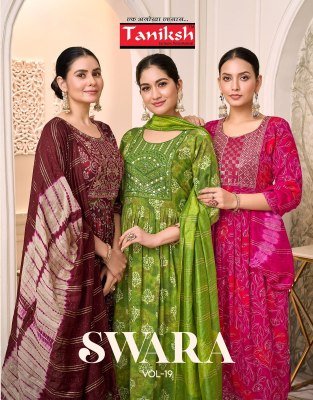 Taniksh Swara Vol 19 Nyra Cut Capsule Rayon Printed Suit with Embroidery And Chanderi Dupatta Wholesale   kurtis catalogs