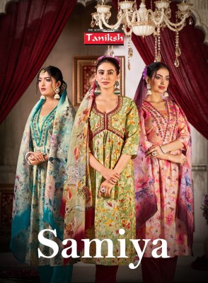 Taniksh by Samiya vol 1 muslin printed readymade alia cut catalogue at low rate  fancy Anarkali suit catalogs