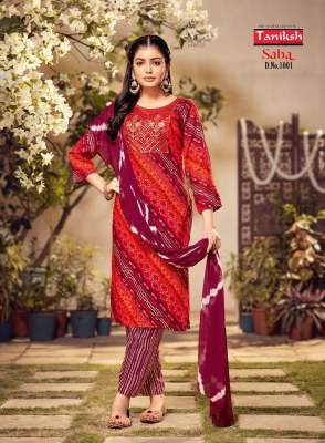 Taniksh by saba vol 1 reyon printed sequence work readymade suit catalog at wholesale price readymade suit catalogs