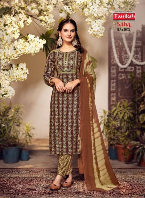 Taniksh by saba vol 1 reyon printed sequence work readymade suit catalog at wholesale price readymade suit catalogs