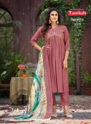 Taniksh sanaya vol   1 alia cut embroidery work kurti with bottam and dupatta catalogue kurtis catalogs