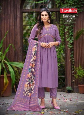 Taniksh sanaya vol   1 alia cut embroidery work kurti with bottam and dupatta catalogue kurtis catalogs