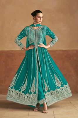 Tanim by Gulkayra Front and back embroidered front slit anarkali suit  fancy Anarkali suit catalogs