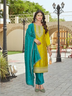 Tanisha by Aanchi Vichitra silk Straight readymade suit catalogue at amaviexpo  readymade suit catalogs