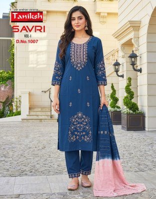 Tanishk Savri Vol 1 Roman Embroidered Kurti Pant with Dupatta kurti pant with dupatta Catalogs
